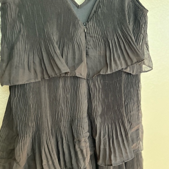 NWOT Elegant Nature Black Pleated Sleeveless Tiered Maxi Dress - Picture 8 of 8